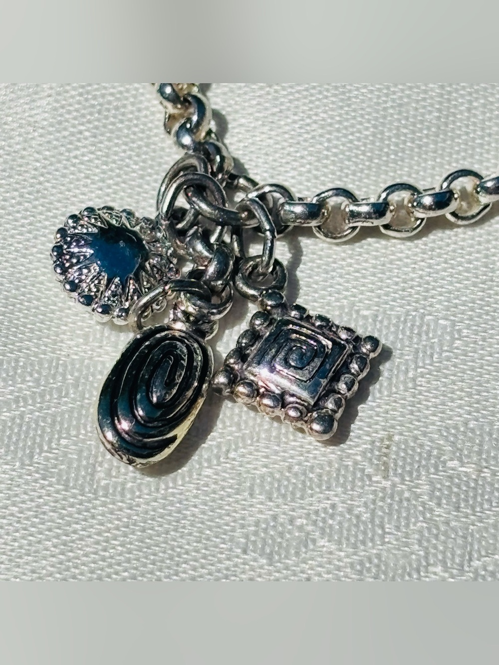Napier Silver Geometric Charm necklace